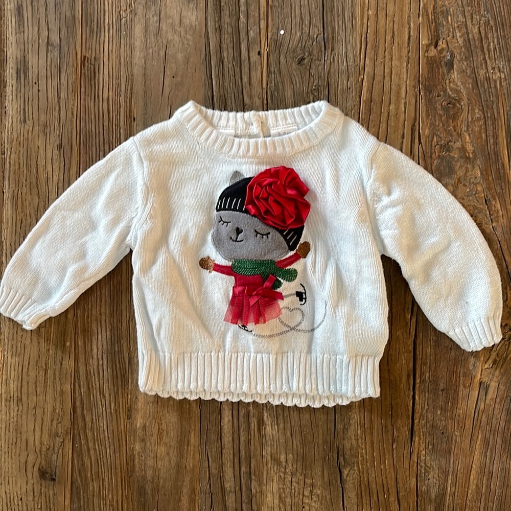 3-6 month Baby Girl Christmas Sweater